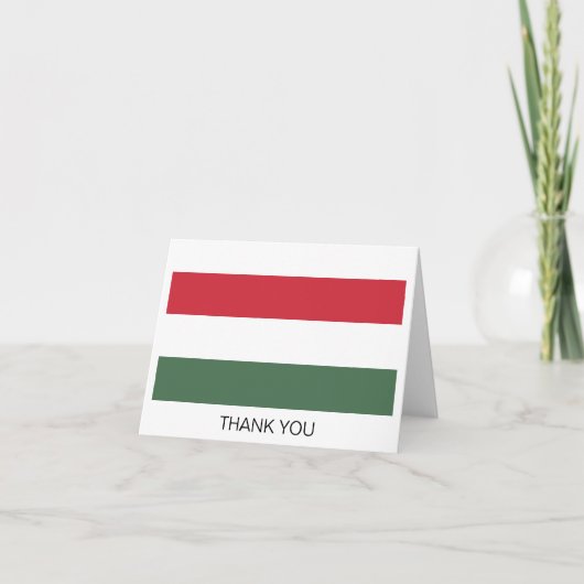 Carte De Remerciements Drapeau de la Hongrie (Devant)