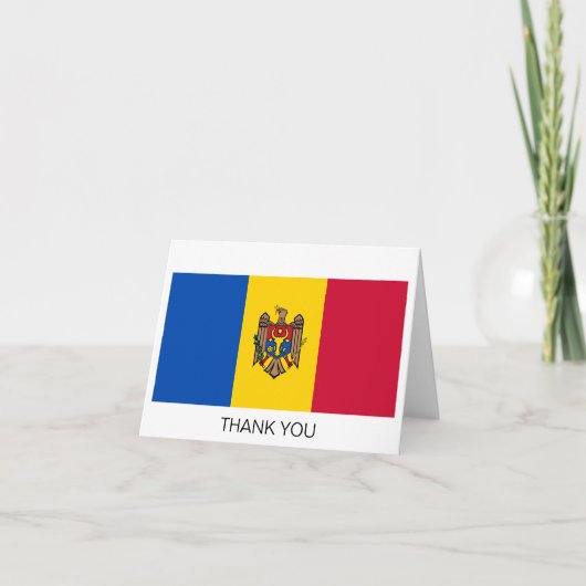 Carte De Remerciements Drapeau de la Moldavie (Devant)