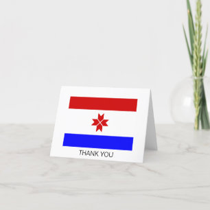 Carte De Remerciements Drapeau de la Mordovie