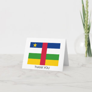 Carte De Remerciements Drapeau de la République centrafricaine