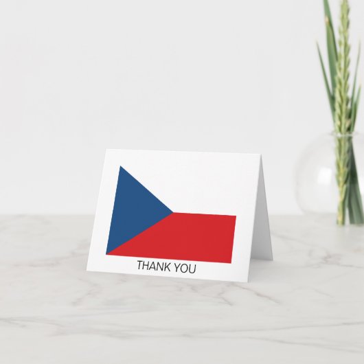 Carte De Remerciements Drapeau de la République tchèque (Devant)