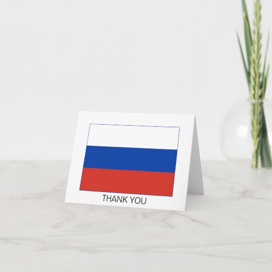 Carte De Remerciements Drapeau de la Russie (Devant)