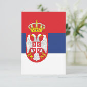 Carte De Remerciements drapeau de la Serbie (Debout devant)