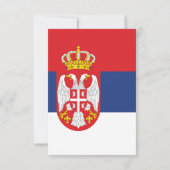 Carte De Remerciements drapeau de la Serbie (Dos)