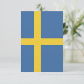 Carte De Remerciements Drapeau de la Suède (Debout devant)