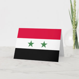 Carte De Remerciements Drapeau de la Syrie
