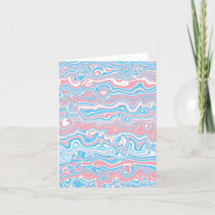 Carte De Remerciements Drapeau de la Trans Pride Trippy Boho Super Wavy