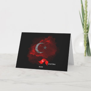 Carte De Remerciements Drapeau de la Turquie