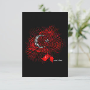 Carte De Remerciements Drapeau de la Turquie