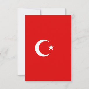 Carte De Remerciements Drapeau de la Turquie