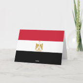 Carte De Remerciements Drapeau de l'Égypte (Dos)