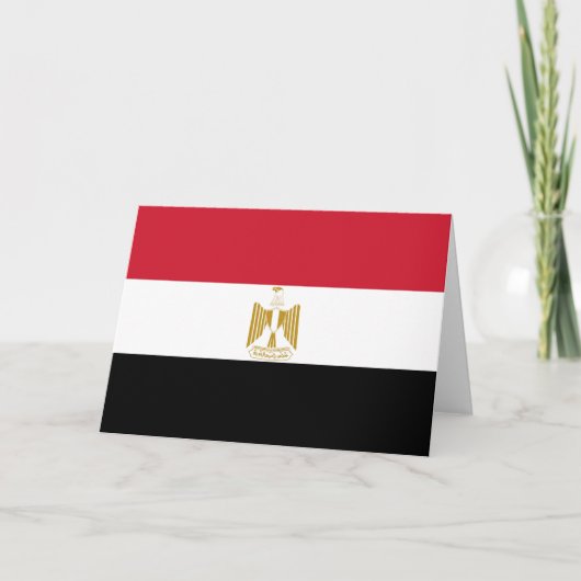 Carte De Remerciements Drapeau de l'Égypte (Devant)