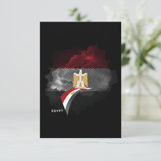Carte De Remerciements Drapeau de l'Égypte (Debout devant)