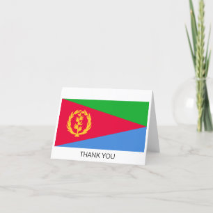 Carte De Remerciements Drapeau de l'Érythrée