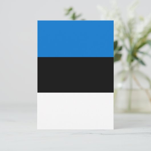Carte De Remerciements Drapeau de l'Estonie (Debout devant)