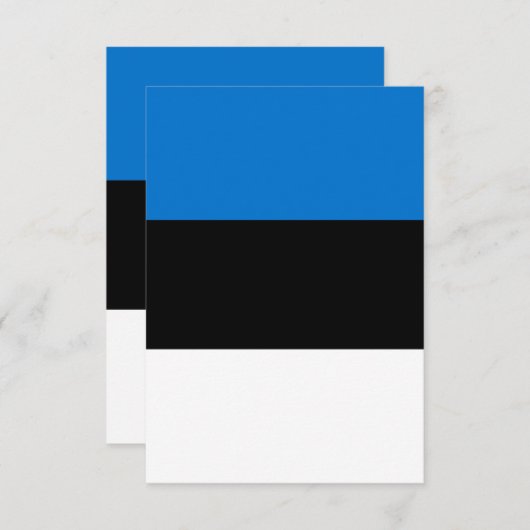 Carte De Remerciements Drapeau de l'Estonie (Devant / Derrière)