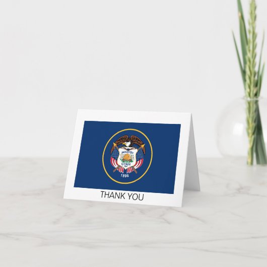 Carte De Remerciements Drapeau de l'État de l'Utah (Devant)