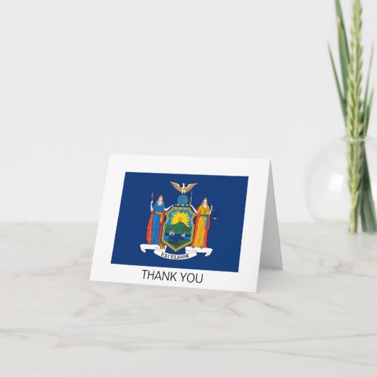 Carte De Remerciements Drapeau de l'État de New York (Devant)