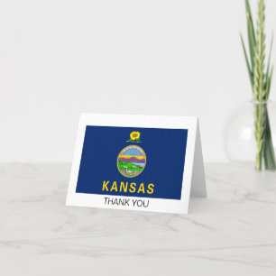 Carte De Remerciements Drapeau de l'État du Kansas