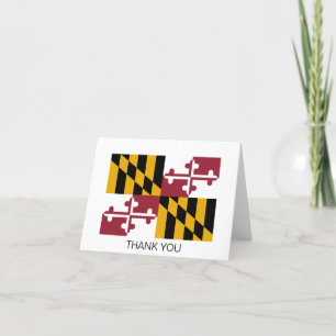 Carte De Remerciements Drapeau de l'État du Maryland