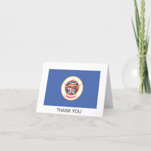 Carte De Remerciements Drapeau de l'État du Minnesota