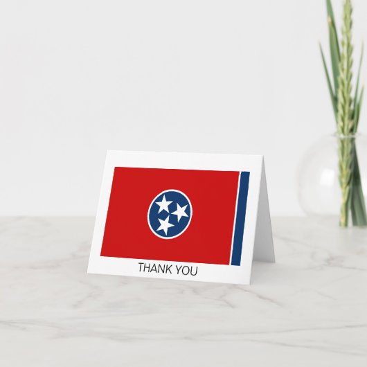 Carte De Remerciements Drapeau de l'État du Tennessee (Devant)