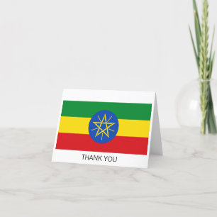Carte De Remerciements Drapeau de l'Éthiopie