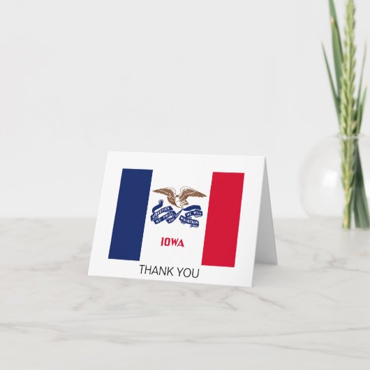 Carte De Remerciements Drapeau de l'Iowa (Devant)