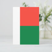 Carte De Remerciements Drapeau de Madagascar (Debout devant)