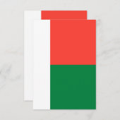 Carte De Remerciements Drapeau de Madagascar (Devant / Derrière)