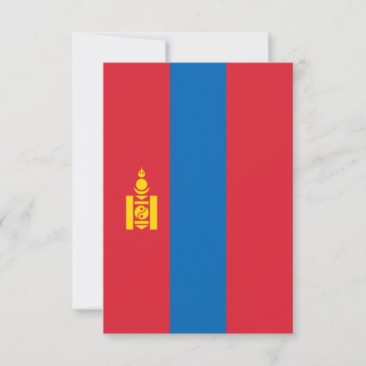 Carte De Remerciements Drapeau de Mongolie (Devant)