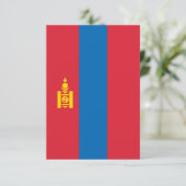 Carte De Remerciements Drapeau de Mongolie (Debout devant)
