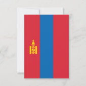Carte De Remerciements Drapeau de Mongolie (Dos)
