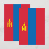 Carte De Remerciements Drapeau de Mongolie (Devant / Derrière)