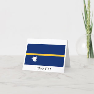 Carte De Remerciements Drapeau de Nauru