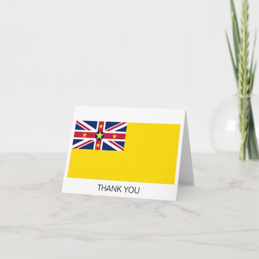 Carte De Remerciements Drapeau de Niue (Devant)