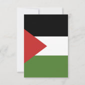 Carte De Remerciements Drapeau de Palestine (Dos)