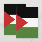 Carte De Remerciements Drapeau de Palestine (Devant / Derrière)