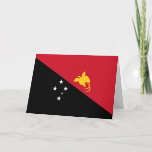 Carte De Remerciements Drapeau de Papouasie-Nouvelle-Guinée