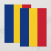 Carte De Remerciements Drapeau de Roumanie (Devant / Derrière)