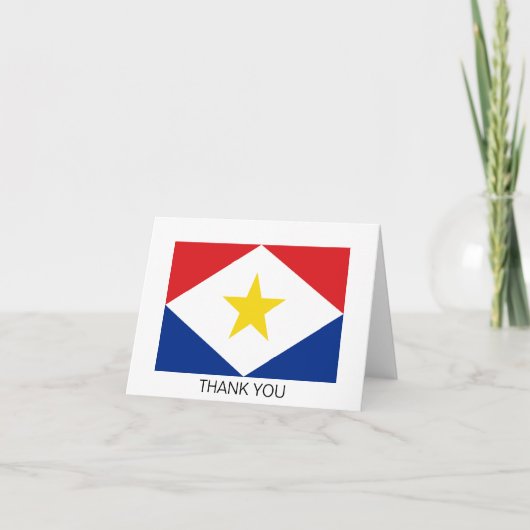 Carte De Remerciements Drapeau de Saba (Devant)