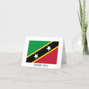 Carte De Remerciements Drapeau de Saint-Kitts-et-Nevis
