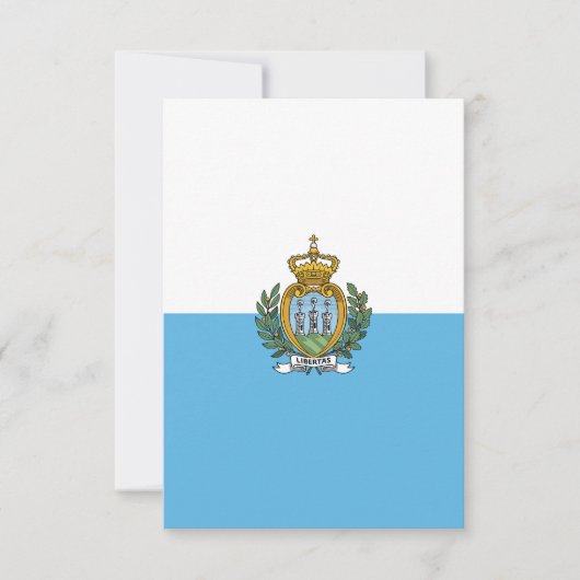 Carte De Remerciements Drapeau de Saint-Marin (Devant)