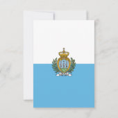 Carte De Remerciements Drapeau de Saint-Marin (Dos)