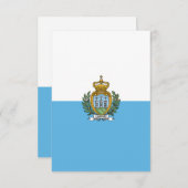 Carte De Remerciements Drapeau de Saint-Marin (Devant / Derrière)