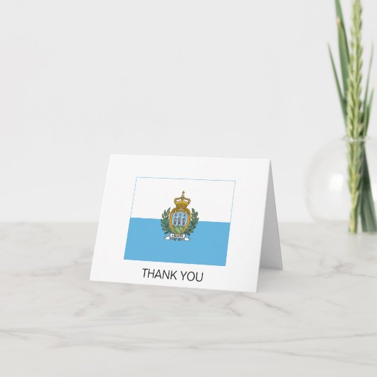 Carte De Remerciements Drapeau de Saint-Marin (Devant)
