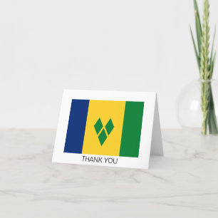 Carte De Remerciements Drapeau de Saint-Vincent