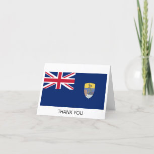 Carte De Remerciements Drapeau de Sainte-Hélène