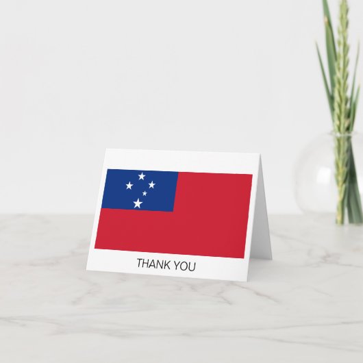Carte De Remerciements Drapeau de Samoa (Devant)