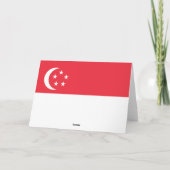 Carte De Remerciements Drapeau de Singapour (Dos)